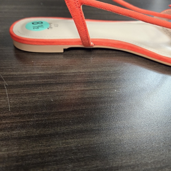 [NEW] H&M Red/Orange Bow Sandals Size 8.5 - Picture 5 of 6
